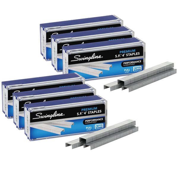 Swingline S.F.® 4® Premium Staples, 0.25in L, 210 Per Strip, PK30000 ACC35450P